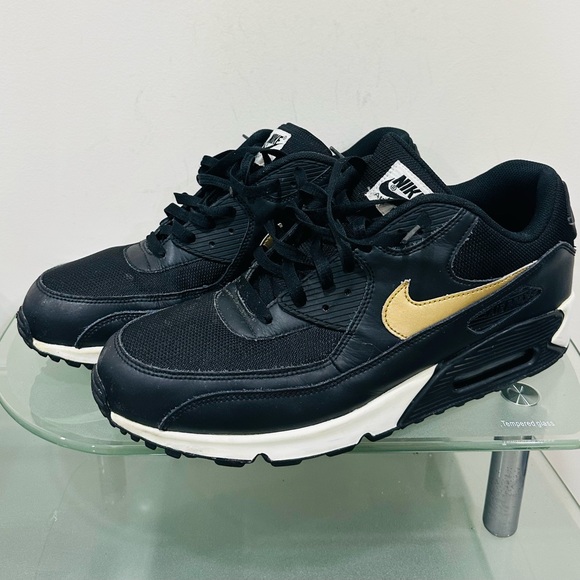 Nike Air Max 1 Essential (931902-991)‎ Sneakers Men Size 15 Black / Gold - Picture 2 of 10